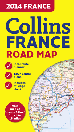 2014 COLLINS MAP OF FRANCE