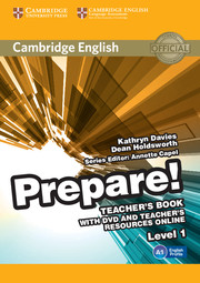 CAMBRIDGE ENGLISH PREPARE! 1 TEACHER'S BOOK WITH DVD AND TEACHER'S RESOURCES ONLINE