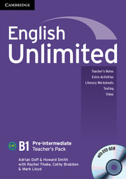 ENGLISH UNLIMITED PRE-INTERMEDIATE TEACHER'S BOOK + DVD-ROM