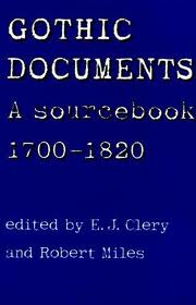 GOTHIC DOCUMENTS: A SOURCEBOOK 1700-1820