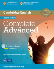COMPLETE ADVANCED SECOND EDITION STUDENT'S BOOK WITH ANSWERS WITH CD-ROM AND CLASS AUDIO CDS (2)
